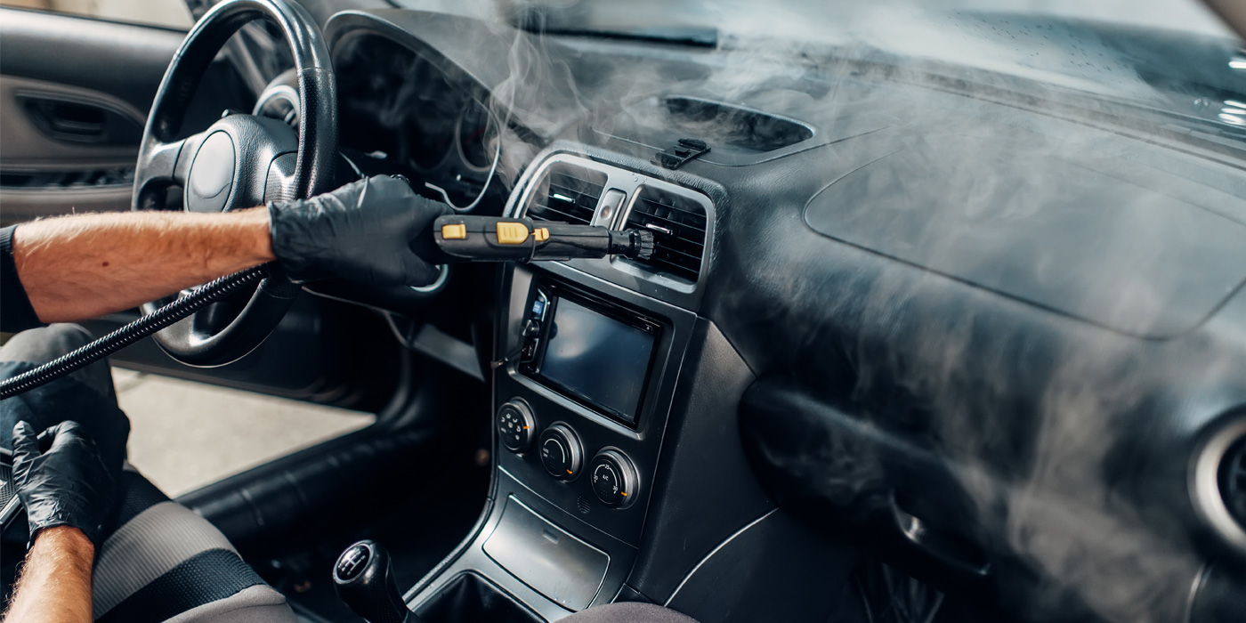 Stoomreiniging auto interieur resultaat